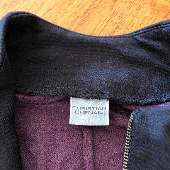 Christian Chenail jacket purple and black in Size 4 - Picture 2 of 11